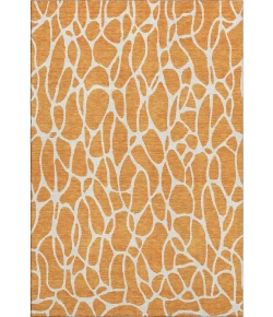 Addison Mayfield Orange AMF1024 - 8ft. Round Rug