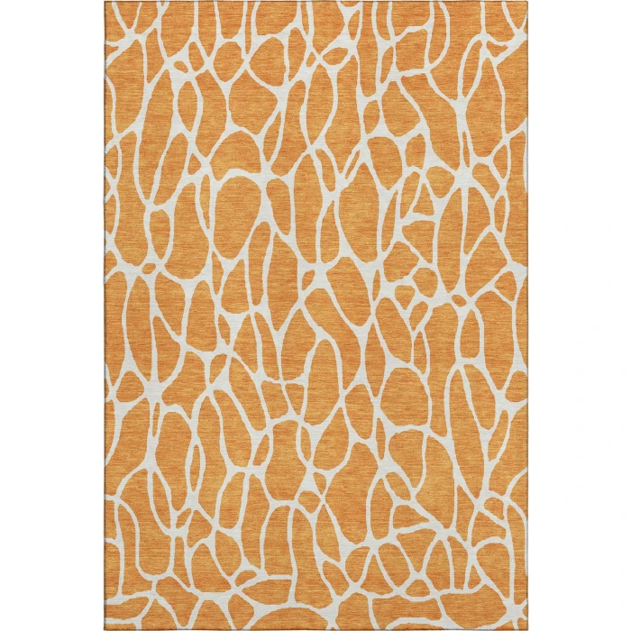 Addison Mayfield Orange AMF1024 - 8ft. Round Rug