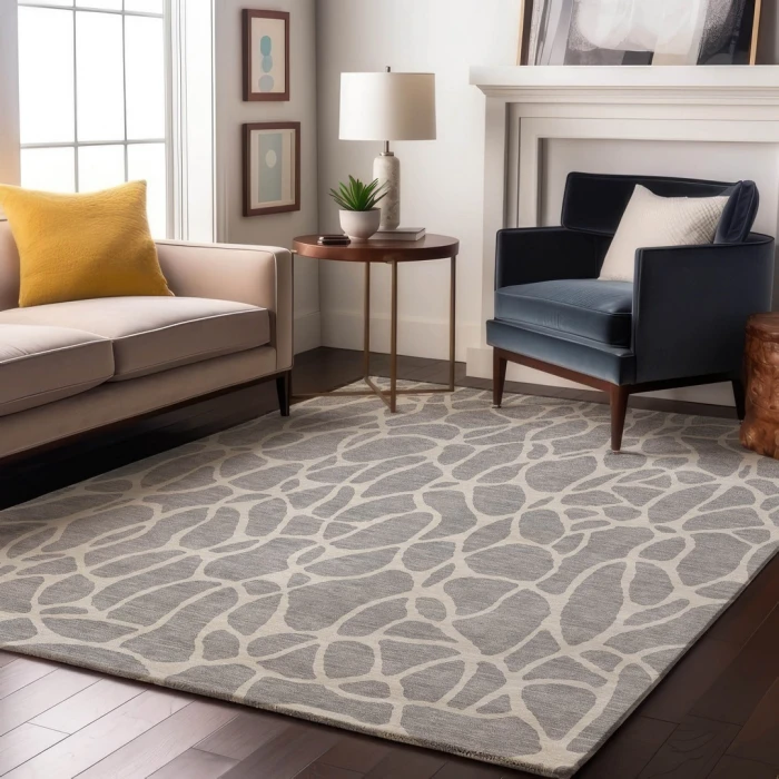 Addison Mayfield Gray AMF1024 - 8ft. Round Rug