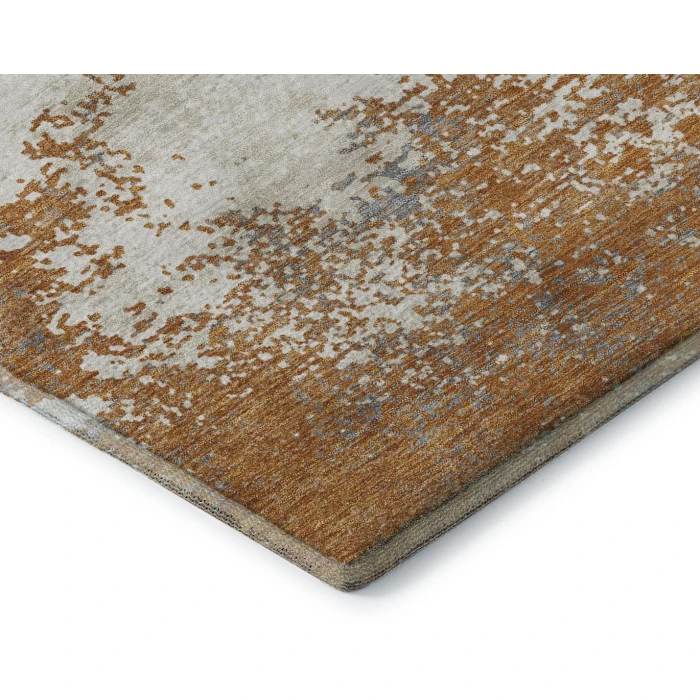 Addison Mayfield Orange AMF1027 - 8ft. Round Rug