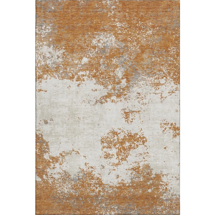 Addison Mayfield Orange AMF1027 - 8ft. Round Rug