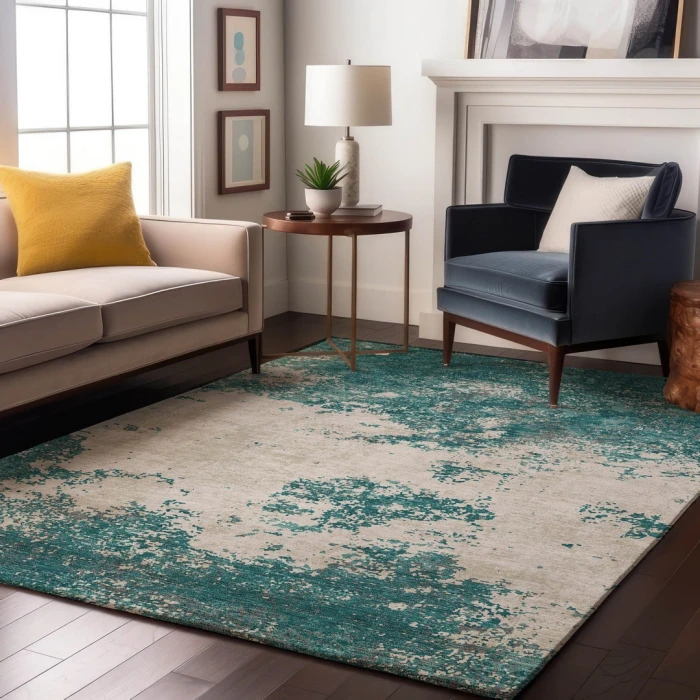 Addison Mayfield Teal AMF1027 2ft. 3in. x 7ft. 6in. Rect. Rug