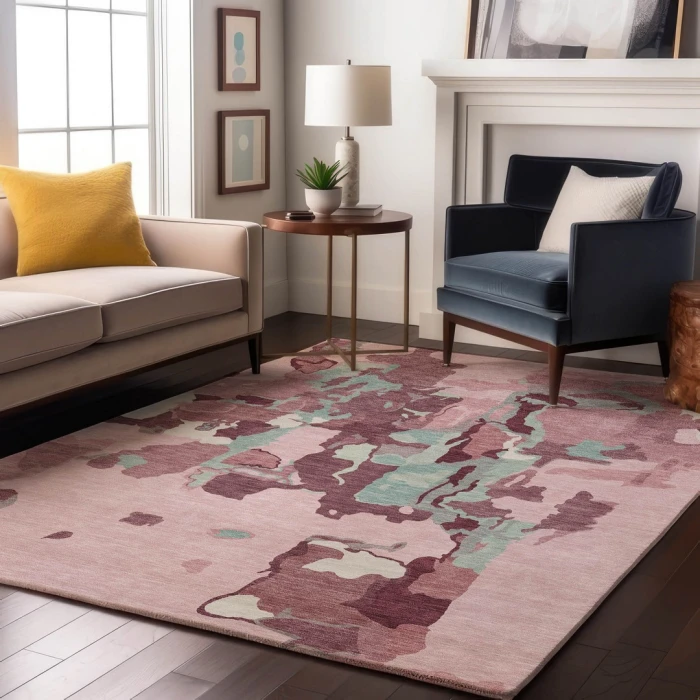 Addison Mayfield Pink AMF1028 - 8ft. Round Rug