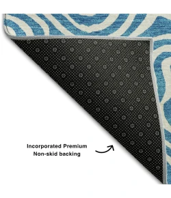 Addison Mayfield Teal AMF1030 - 8ft. Round Rug