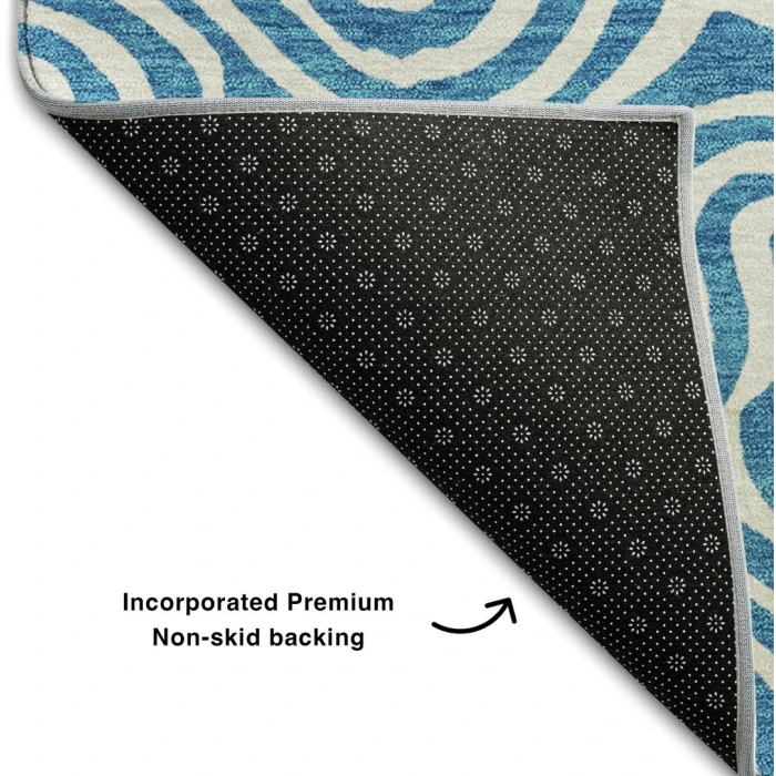 Addison Mayfield Teal AMF1030 - 8ft. Round Rug