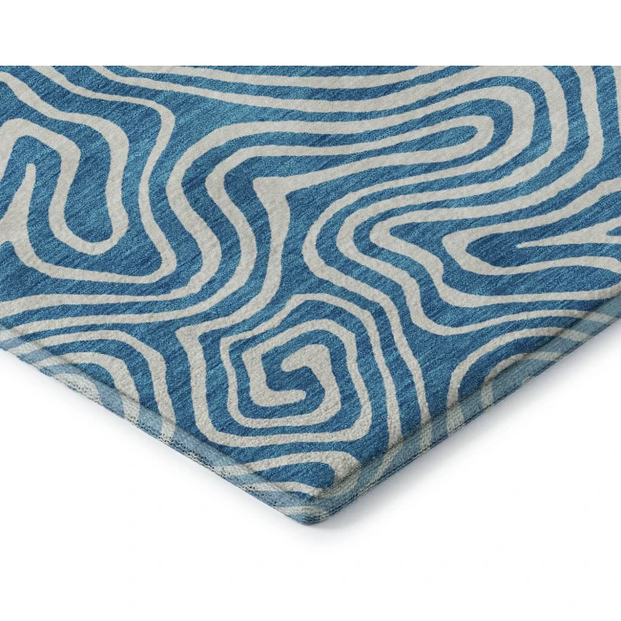 Addison Mayfield Teal AMF1030 - 8ft. Round Rug