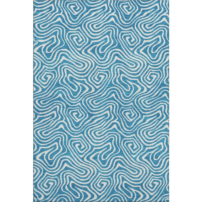 Addison Mayfield Teal AMF1030 - 8ft. Round Rug