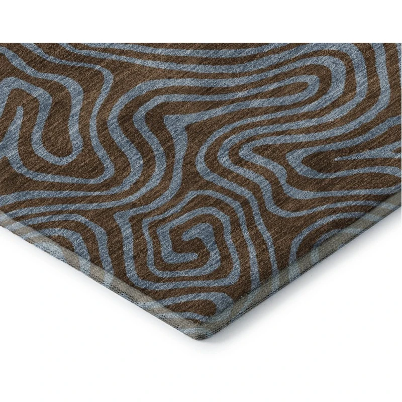 Addison Mayfield Brown AMF1031 - 8ft. Round Rug