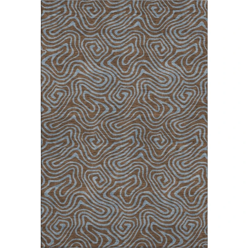 Addison Mayfield Brown AMF1031 - 8ft. Round Rug