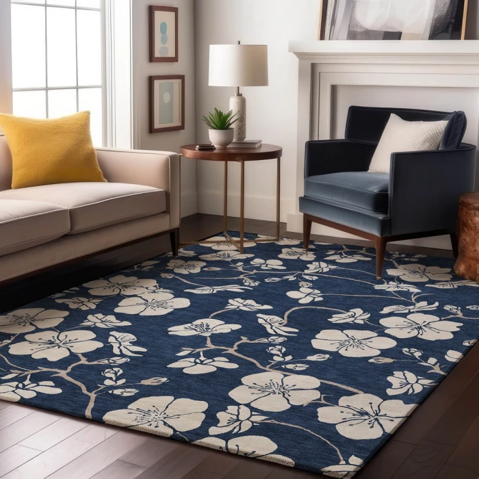 Addison Mayfield Blue AMF1032 - 8ft. Round Rug