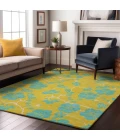 Addison Mayfield Gold AMF1034 - 8ft. Round Rug