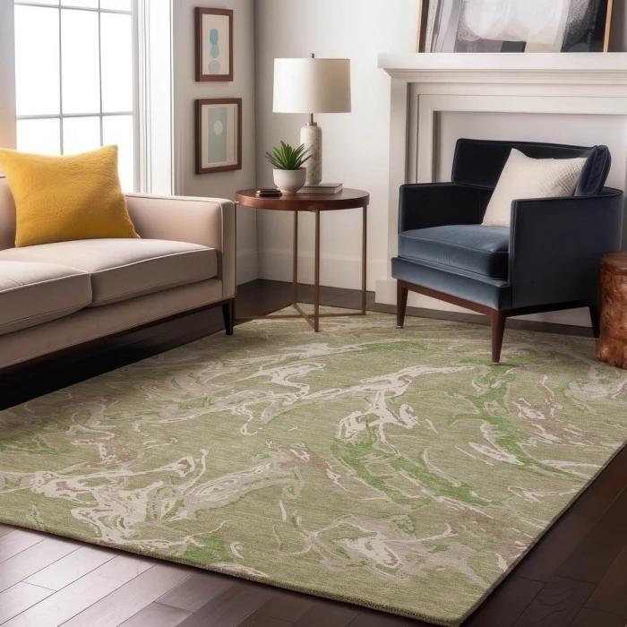 Addison Mayfield Green AMF1035 - 8ft. Round Rug