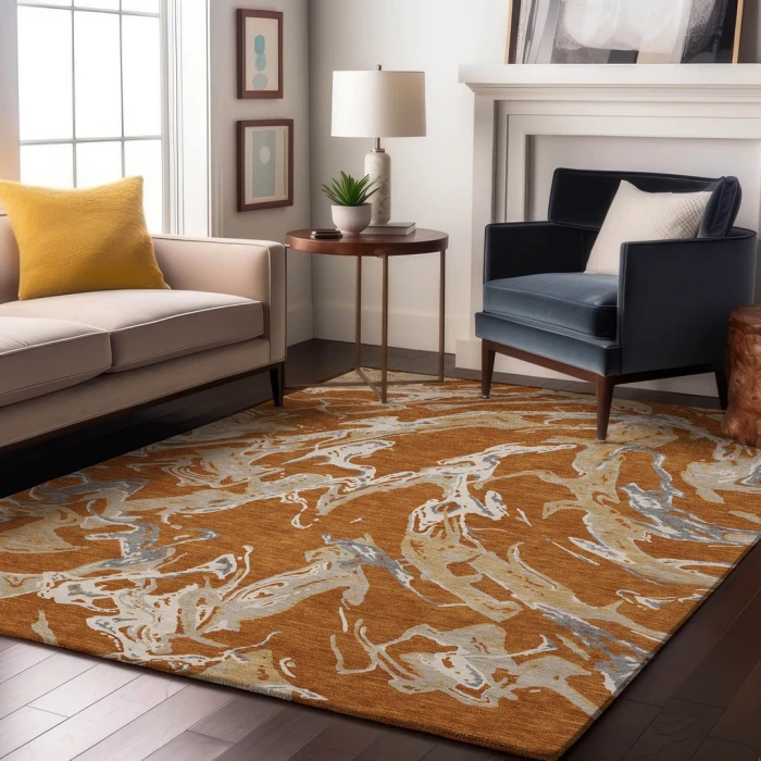 Addison Mayfield Orange AMF1035 5ft. x 7ft. 6in. Rect. Rug