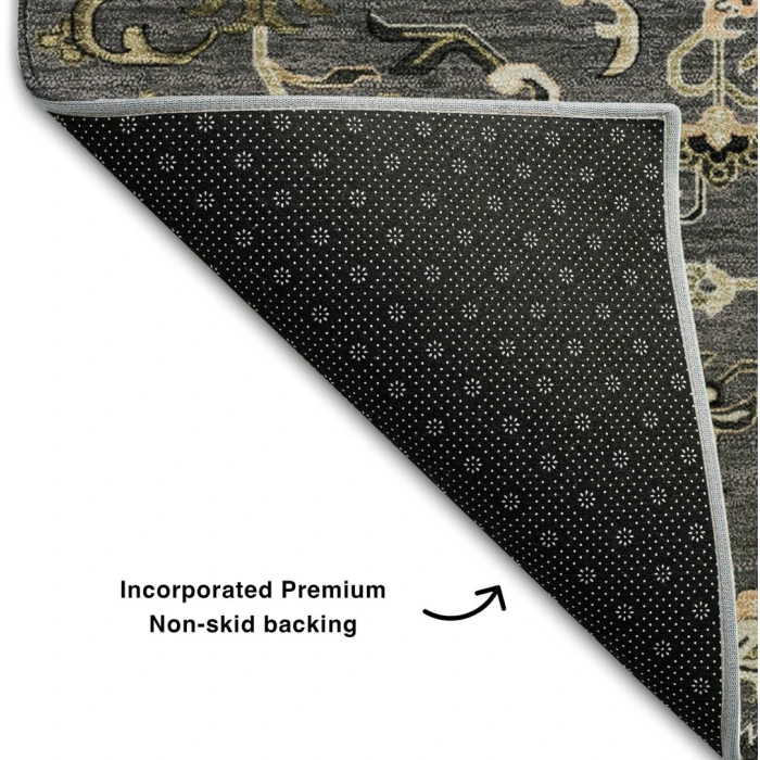 Addison Mayfield Black AMF1036 - 8ft. Round Rug