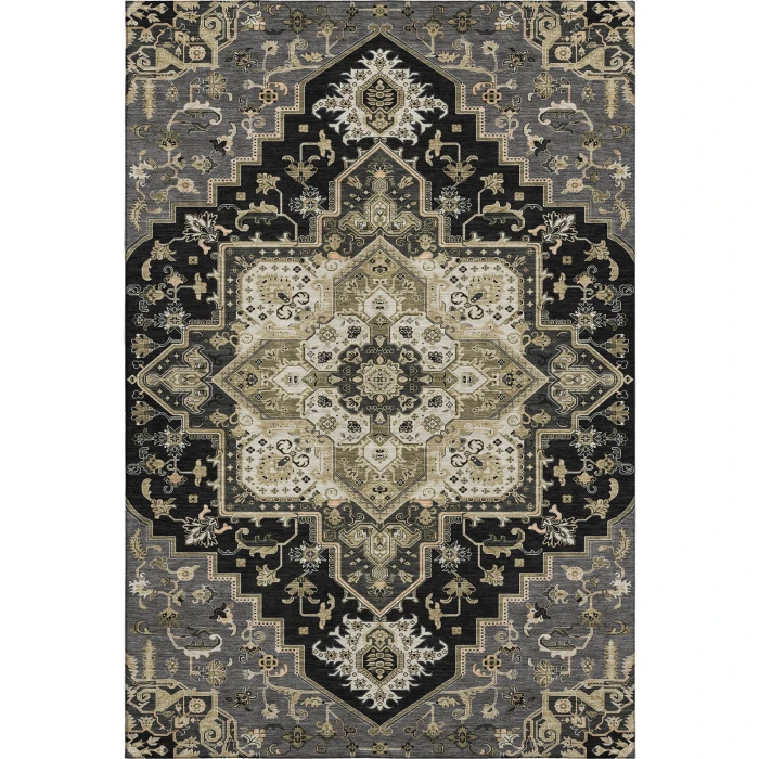 Addison Mayfield Black AMF1036 - 8ft. Round Rug
