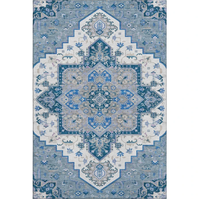 Addison Mayfield Blue AMF1036 - 8ft. Round Rug