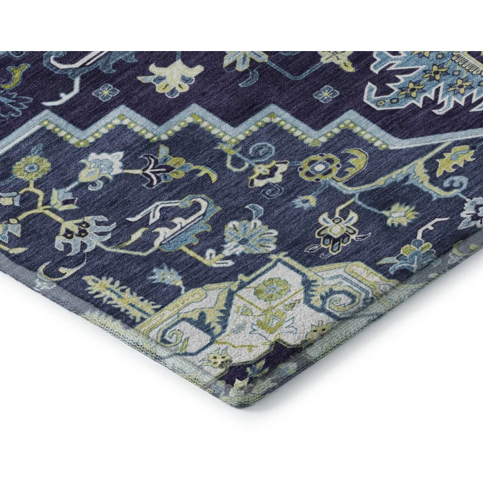Addison Mayfield Blue AMF1036 - 8ft. Round Rug