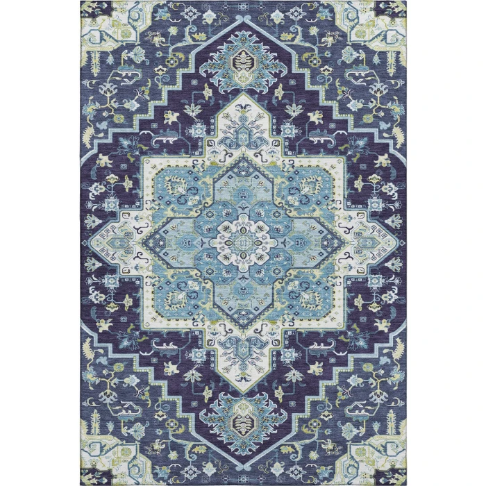 Addison Mayfield Blue AMF1036 - 8ft. Round Rug