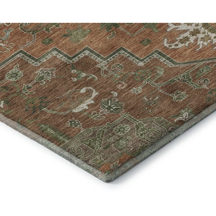 Addison Mayfield Orange AMF1036 - 8ft. Round Rug