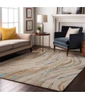Addison Mayfield Brown AMF1037 - 8ft. Round Rug