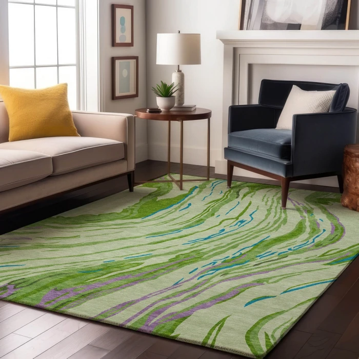 Addison Mayfield Green AMF1037 2ft. 3in. x 7ft. 6in. Rect. Rug