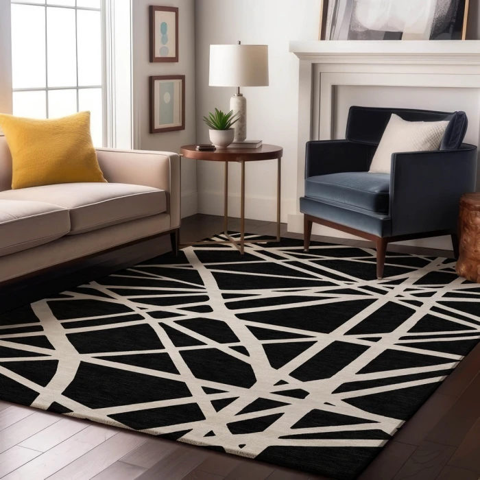 Addison Mayfield Black AMF1040 - 8ft. Round Rug