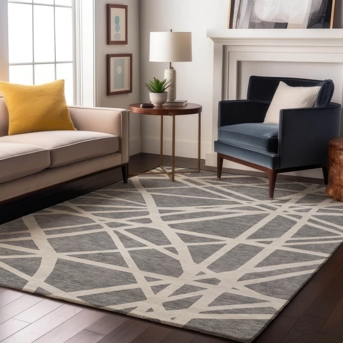 Addison Mayfield Gray AMF1040 - 8ft. Round Rug