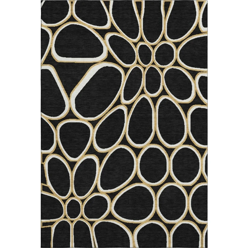 Addison Mayfield Black AMF1041 - 8ft. Round Rug
