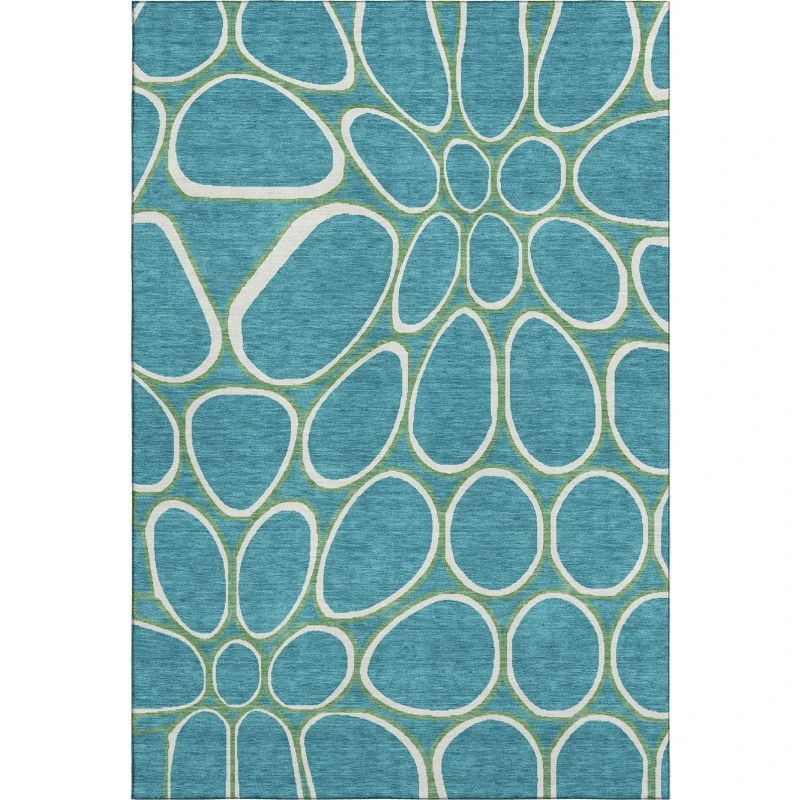 Addison Mayfield Teal AMF1041 - 8ft. Round Rug