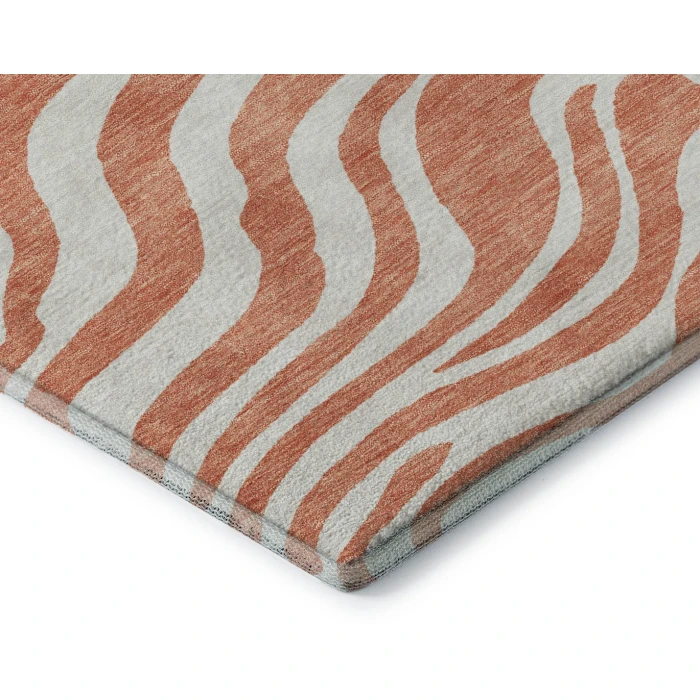 Addison Mayfield Orange AMF1042 - 8ft. Round Rug
