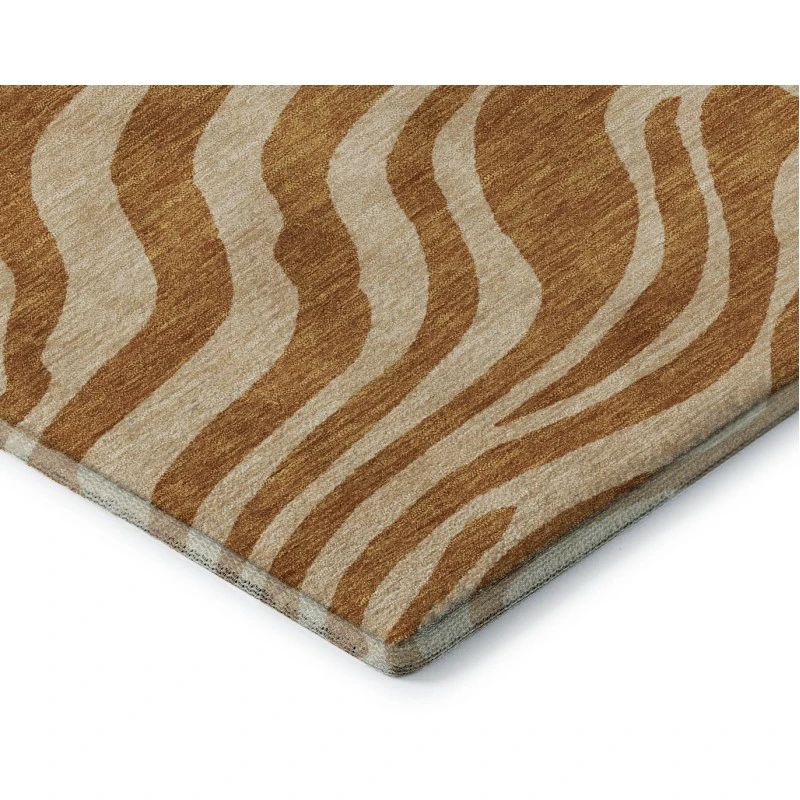 Addison Mayfield Orange AMF1042 - 8ft. Round Rug