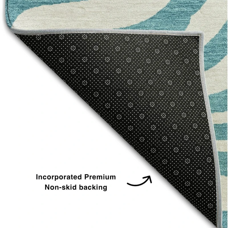 Addison Mayfield Teal AMF1042 - 8ft. Round Rug