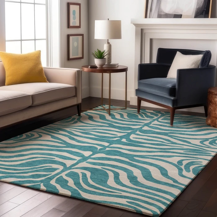 Addison Mayfield Teal AMF1042 2ft. 3in. x 7ft. 6in. Rect. Rug