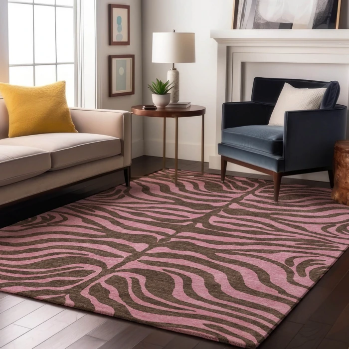 Addison Mayfield Brown AMF1043 - 8ft. Round Rug