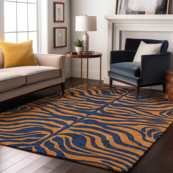 Addison Mayfield Blue AMF1043 - 8ft. Round Rug