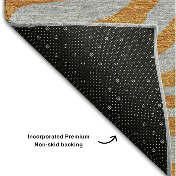 Addison Mayfield Orange AMF1043 - 8ft. Round Rug