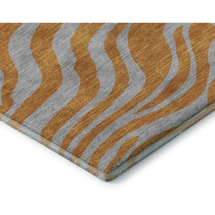 Addison Mayfield Orange AMF1043 - 8ft. Round Rug
