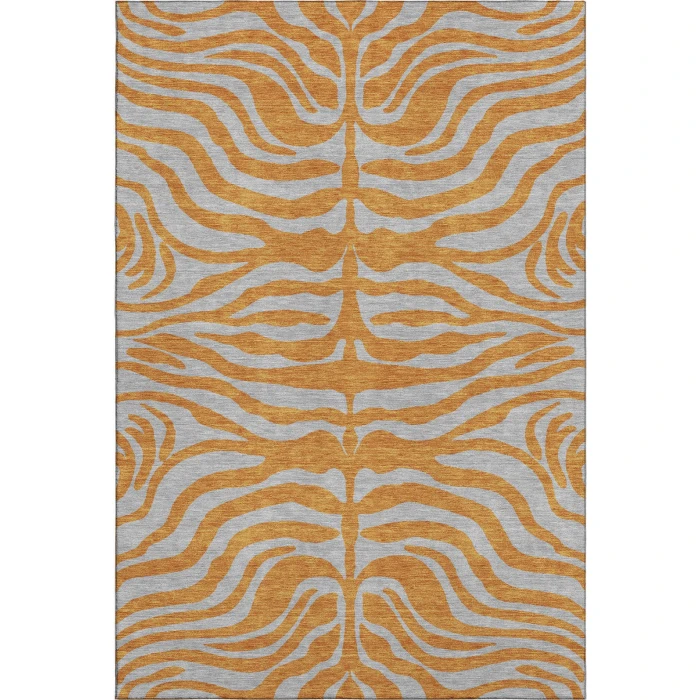 Addison Mayfield Orange AMF1043 - 8ft. Round Rug