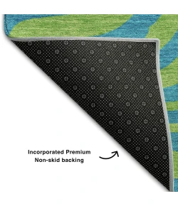 Addison Mayfield Teal AMF1043 - 8ft. Round Rug