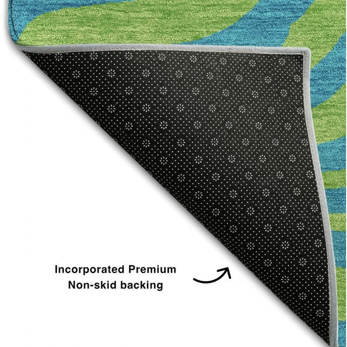 Addison Mayfield Teal AMF1043 - 8ft. Round Rug