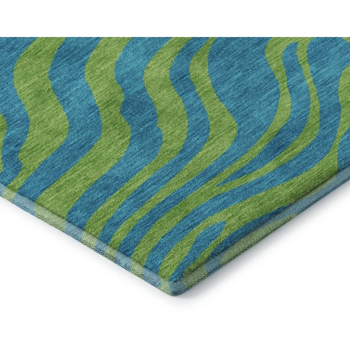 Addison Mayfield Teal AMF1043 - 8ft. Round Rug