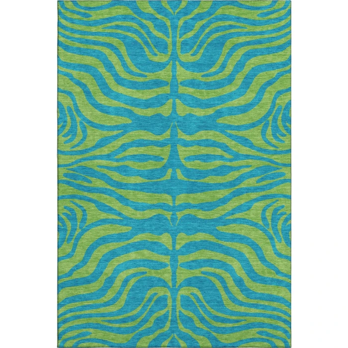 Addison Mayfield Teal AMF1043 - 8ft. Round Rug