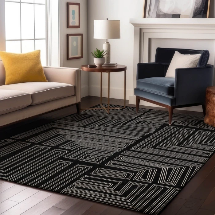 Addison Mayfield Black AMF1045 9ft. x 12ft. Rect. Rug