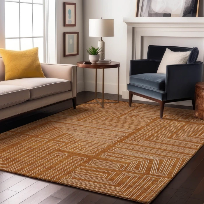 Addison Mayfield Orange AMF1045 9ft. x 12ft. Rect. Rug