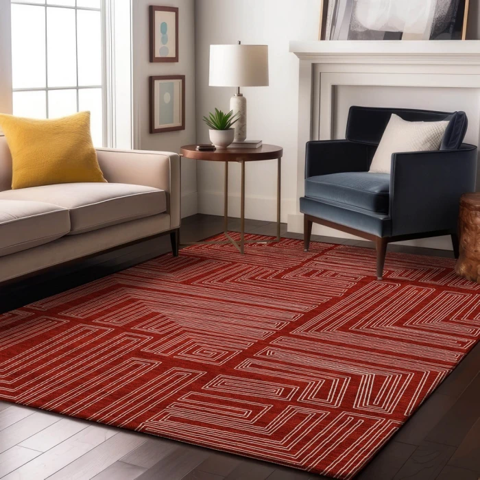 Addison Mayfield Red AMF1045 9ft. x 12ft. Rect. Rug