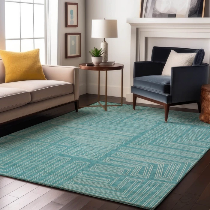 Addison Mayfield Teal AMF1045 9ft. x 12ft. Rect. Rug