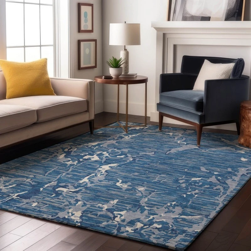 Addison Mayfield Blue AMF1046 - 8ft. Round Rug