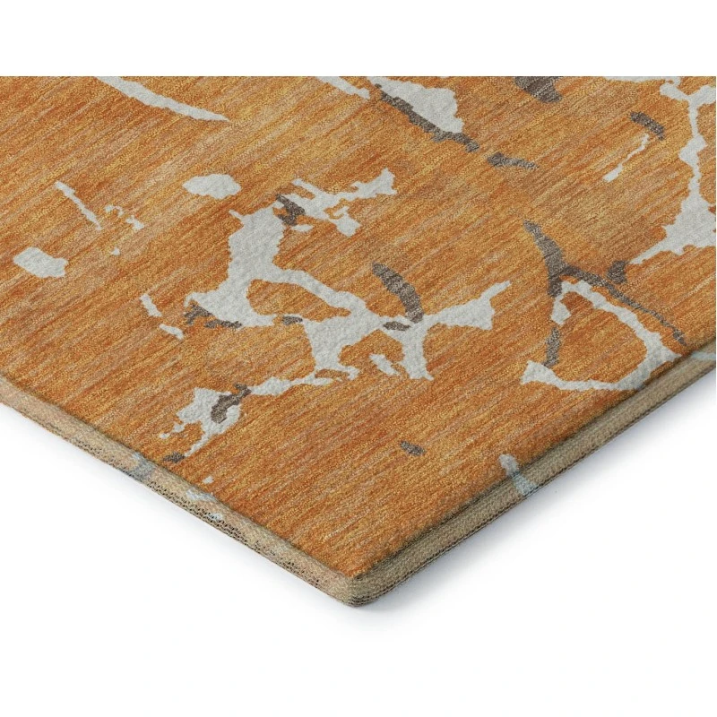 Addison Mayfield Orange AMF1046 - 8ft. Round Rug