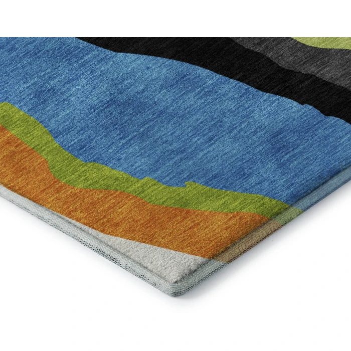 Addison Mayfield Blue AMF1047 - 8ft. Round Rug