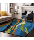 Addison Mayfield Blue AMF1047 - 8ft. Round Rug